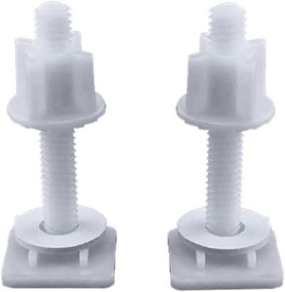 Toiletdeksel Scharnier Bouten voor Reparatie - 2 Stuks Plastic Bevestigingsset voor Toiletten, Geschikt voor de meeste Toiletdelen en DIY Klussen