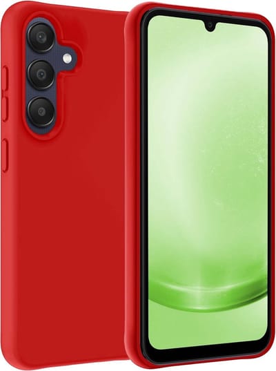 Hoesje Geschikt voor Samsung Galaxy A25 - Sterk & Shockproof - Hoes Cover - Siliconen Case - Rood