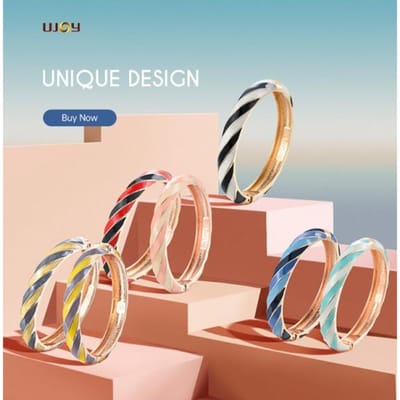 Ujoy Bracelets Moulés Géométriquement Simples Bracelet Fileté Accessoires de Mode Pour Femmes et Cadeaux 58-60mm beige