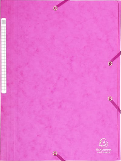 Exacompta 25x Elastomap Maxi capacity in glanskarton 425gm2 - A4 - Roze - 17108H