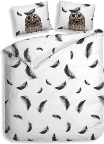 Heckett & Lane Jack - Flanel - Dekbedovertrek - Tweepersoons - 200x200/220 cm + 2 kussenslopen 60x70 cm - Black/White