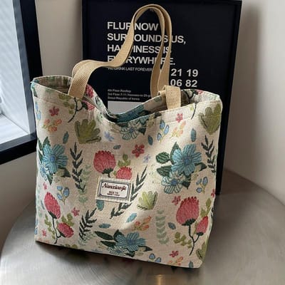 Canvas Tas Dames Nieuw Grote Capaciteit Hand-Wassen Enkele Schouder Handtas Niche Design Gevoel Commuter Tote Bag black
