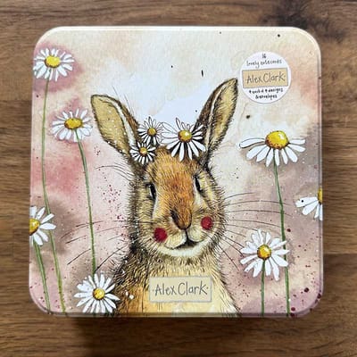 Alex Clark Bunnies Notecard Tin ~ Kaarten in blik afbeelding Konijnen