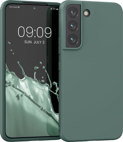 kwmobile telefoonhoesje geschikt voor Samsung Galaxy S22 - Hoesje voor smartphone - Back cover in blauwgroen
