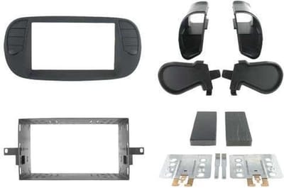 2-DIN FRAME FIAT 500 08> zwart soft touch
