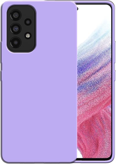 Smartphonica Siliconen hoesje voor Samsung Galaxy A53 5G case met zachte binnenkant - Paars geschikt voor Samsung Galaxy A53 5G