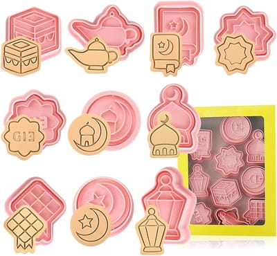 10 Stuks Koekjesuitsteekvormen voor Bakken - Ster, Maan en Boek - Ideaal voor Verjaardagscadeaus en Keukenaccessoires