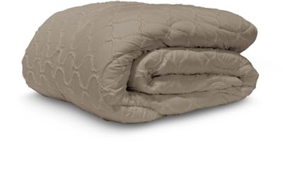 All-in One Lazy Tufted Curve Dekbed Taupe - Dekbed voor het hele jaar 200 x 200 cm