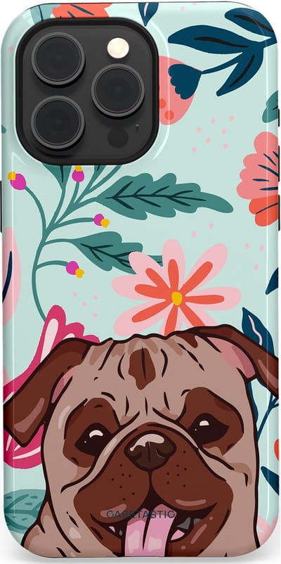 Casetastic Hoesje Geschikt voor Apple iPhone 15 Pro Max Magsafe - Stijlvolle Beschermende Duo-layer Case - Mopslik