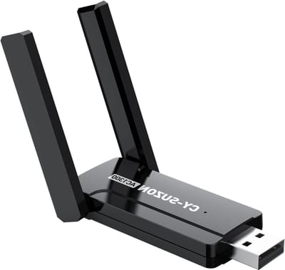 USB WiFi Adapter - Draadloze Netwerkkaart - Internet Verbinding - Dual Band MU-MIMO - AC1300Mbps - Zwart