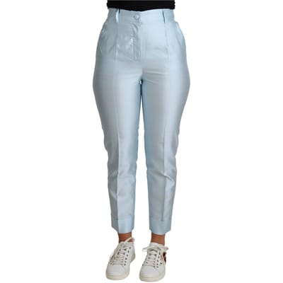 Dolce Gabbana Light Blue Zijde Broek