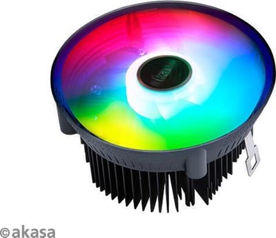 Akasa Vegas Chroma AM adresseerbare RGB-ventilator AMD CPU-koeler. Fitting AM4 / AM3 +, TDP 95 Watt, 120 mm PWM-ventilator