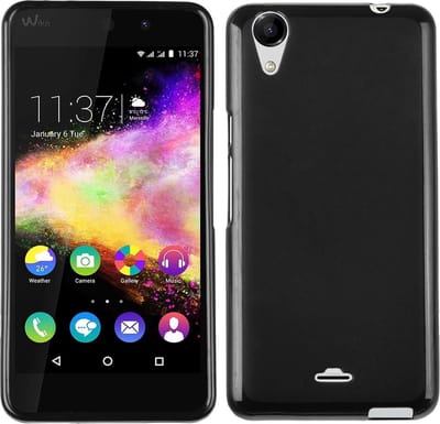 Wiko Rainbow UP 4G Zwart TPU Back Cover Bescherm Cover Bescherm Case Bescherm hoesje