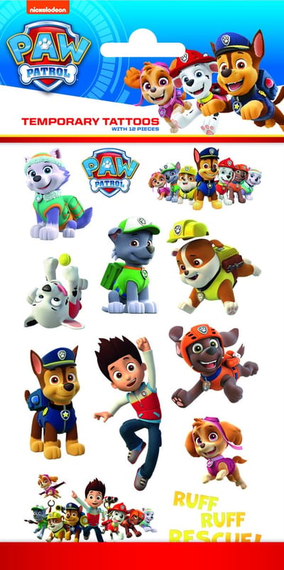 36x Paw Patrol Plak Tattoo - Party Feest Thema Fun