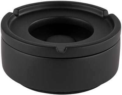 APS Windasbak - Sigarettenasbak - Asbak - Meubelvriendelijke Onderzijde - Beton - Zwart - Ø 10,5 cm
