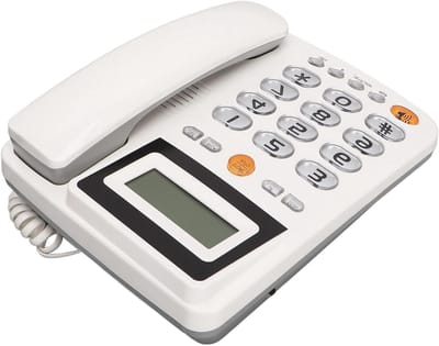 Vaste Telefoon - Seniorentelefoon Thuis - Eenvoudig Bellen - Grote Knoppen - 10 Snelkeuzes - Wit