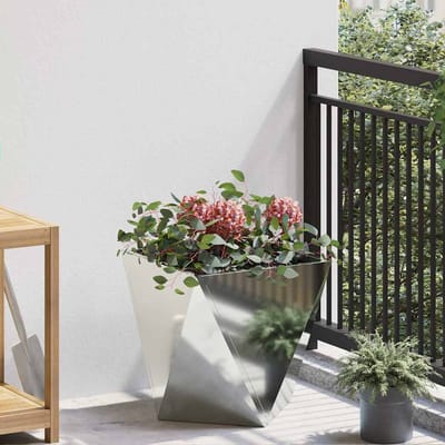 vidaXL Plantenbak Zilver 40 x 40 x 40 cm Gegalvaniseerd staal