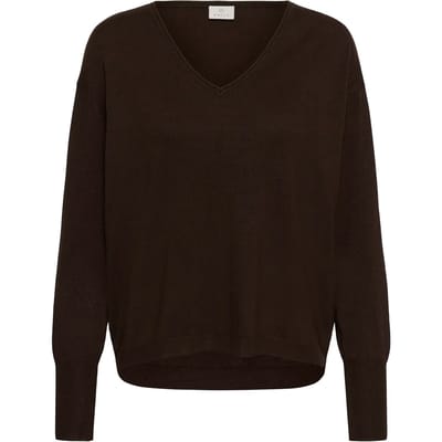 Kaffe KAlizza Mai Pullover Dames Trui - Coffee Bean