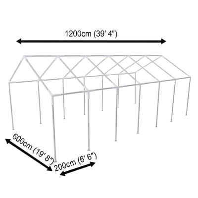vidaXL - Stalen - frame - voor - een - party - tent - 12 - x - 6 - m