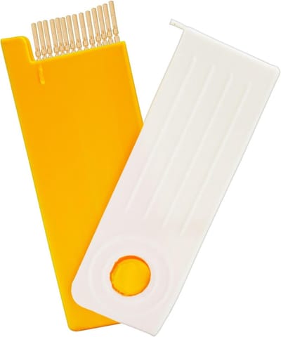 Draagbare Tandenstokerhouder - Tandenstoker Dispenser - Hygiënisch Tandenstokers Bewaren - Geur-isolerende Vakken - 7.5 x 1.5 x 3.2 cm