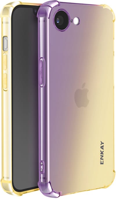 ENKAY, Siliconen hoesje Geschikt voor Apple iPhone 16e met kleurverloop, Goud
