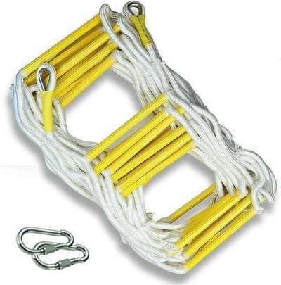 Noodladder - Reddingsladder Touwladder - Snelle Ontsnapping - Solide Stabiele Constructie - 40 cm Breed - Multicolor
