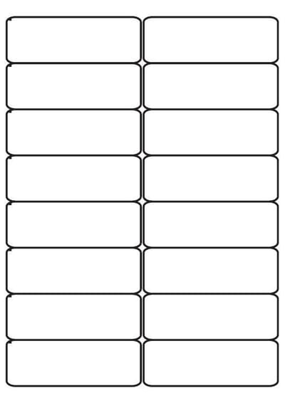 A4 etiketten 99,1 x 34 mm wit (100 vel)