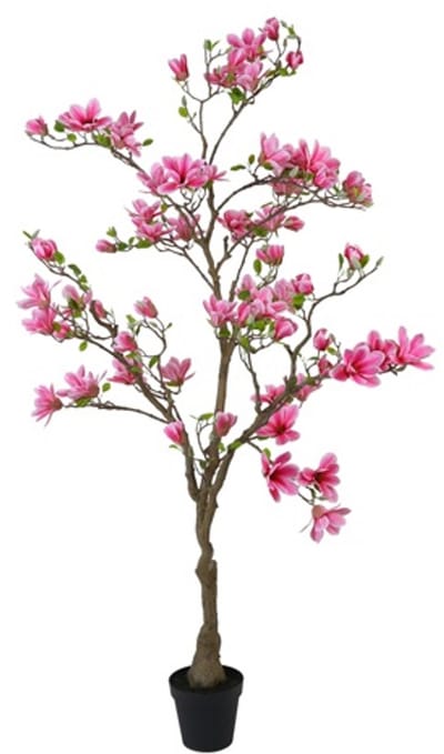 Countryfield Kunstplant Magnolia – Roze – Ø50 cm – Hoogte 210 cm