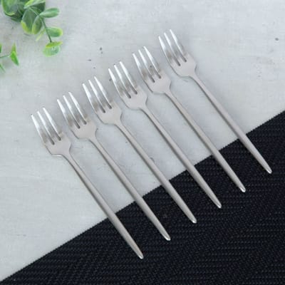 Lusso Elegante Taartvorkjes - Zilver - 6 Stuks