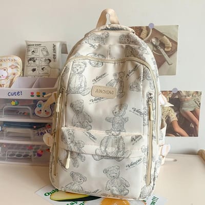 Schooltassen voor Kinderen Basisschoolleerlingen Meisjes en Middelbare Schoolleerlingen met Hoge Looks Letter Rugzakken