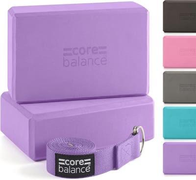 Omgoods - Yoga Blok Set met D Ring Stretch Riem