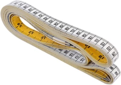 Meetlint - Naailiniaal Zacht - Kleding Maken - Metrisch - 3 Meter - Geel Wit