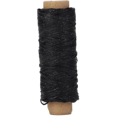150D/16 Platte Gewaxte Naaidraad Leer Ambacht Schoenen Reparatie Handstikkoord 50m Zwart Black