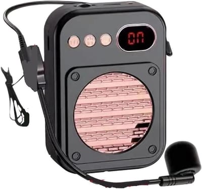Spraakversterker - Draagbare Versterker - Publiek Spreken - Lange Batterijduur - 11 x 8 x 3.4 cm - Zwart