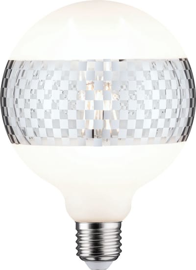 Paulmann LED globe G125 E27 ringspiegel ruit 420lm 2700K dimbaar zilver