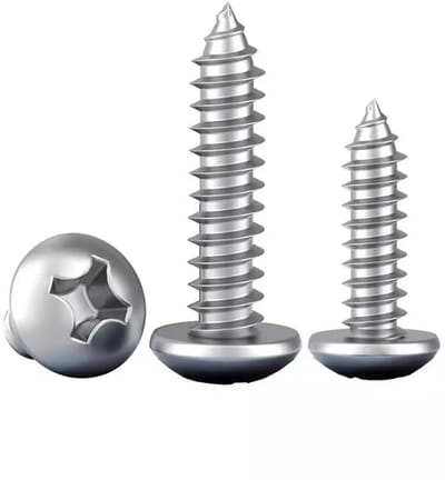 Dailygoods- Plaatschroeven Roestvrij Staal - Zelftappende Schroeven - Ronde Kop - M3x6mm - 50 Stuks - Uitstekende Roestbestendigheid