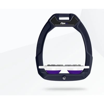 Zwart/Wit/Paarse plat grip veiligheidssieraden voor het paardrijden Flex-On Safe-On