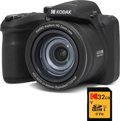 Kodak Pixpro AZ405 - Compactcamera - Zwart - + 32GB geheugenkaart