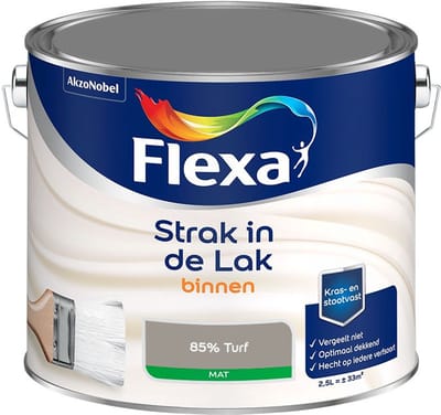 Flexa - Strak In De Lak Binnenlak Mat - 85% Turf - Mengverf - 2,5 L
