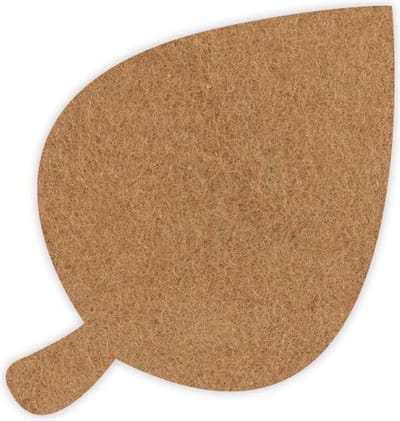 Blad vilt onderzetters - Lichtbruin - 6 stuks - ø 10 cm - Tafeldecoratie - Glas onderzetter - Cadeau - Woondecoratie - Woonkamer - Tafelbescherming - Onderzetters Voor Glazen - Keukenbenodigdheden - Woonaccessoires - Tafelaccessoires