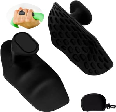 Fitness Krachttraining Grips – Weerstandsband Handgrepen – Inclusief Opbergtas – Rubberen – Verbeter Je Gri – Ergonomisch Design – Voorkomt Blaren – Duurzaam & Draagbaar – Geschikt voor Weerstandsbanden, Resistance Bands & Krachttraining