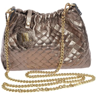 Anna Luchini Brons Rundleer Tas