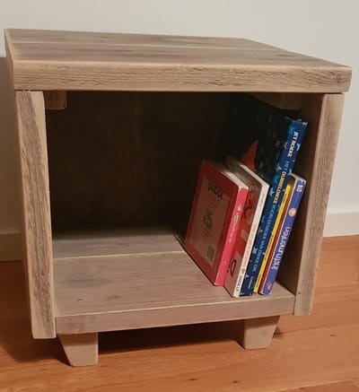 Nachtkastje Steigerhout | Nachtkast | Boekenkast | Gebruikt Steigerhout | Vintage | Landelijk | Industrieel | Hout | Handgemaakt | Steigerhouten kast