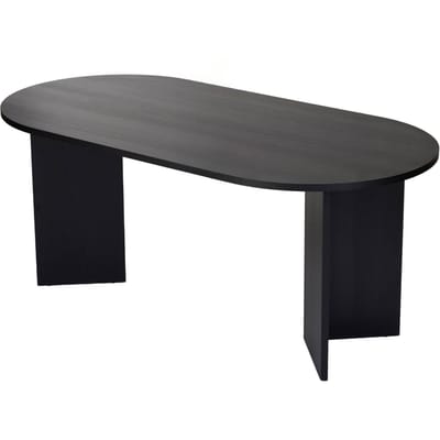 Asir - Eettafel - Hout Zwart - 180 x 90 x 75 cm