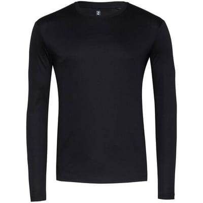 Desoto T-Shirt Roundneck Long Sleeve Uni Cotton Zwart / male