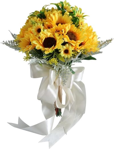 Bruidsboeket - Bruiloft Bloemen - Feestelijke Decoratie - Zijde Kristal Ontwerp - Wit