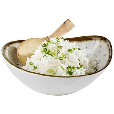GGM Gastro (6 Stück) Schale - STONE ART - Melamin - 0,6 Liter - oval - 230x190mm - Weiß/Braun