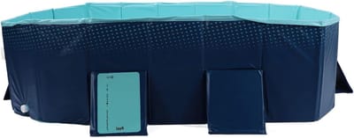 Opvouwbaar Zwembad - Kinderbadje Buiten - Waterpret Zomer - Niet Opblaasbaar - 185 m breed - Blauw