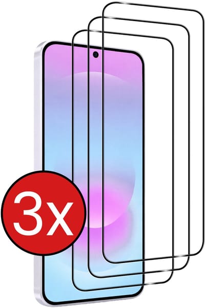 Screenprotector - 3 Stuks - Geschikt voor Samsung Galaxy A37 - Full Cover - Beschermglas - Gehard Glas - Tempered Glass - Screen Protector