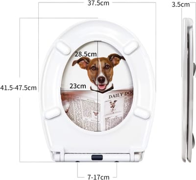 SCH® WC Bril met Print - WC Bril - Wit - ‎45cm x 37cm x 3cm